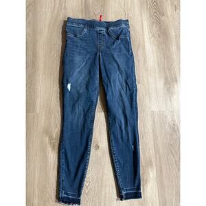 Spanx Blue Denim Legging Jegging, Women's size Small, Distressed